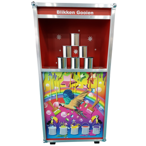 Blikken gooien staand