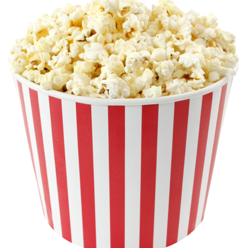 Onbeperkt popcorn uitdelen