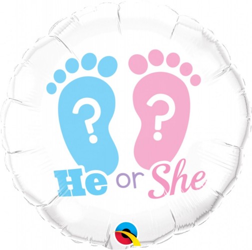 Folieballon ‘He or She’ – 45 cm