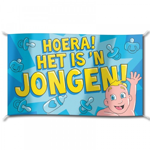 Mega vlag ‘Het is een jongen’