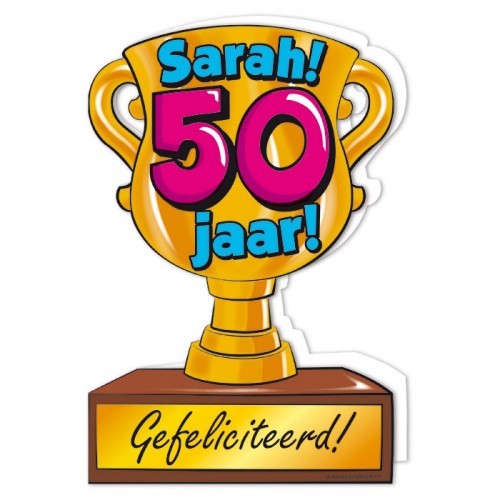 Trofee wenskaart Sarah