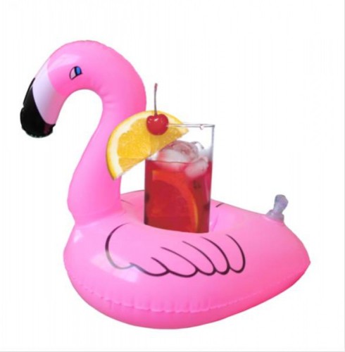 Opblaasbare drankenhouder flamingo
