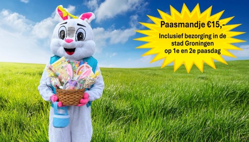 Paasmandje, levering op 1e of 2e paasdag