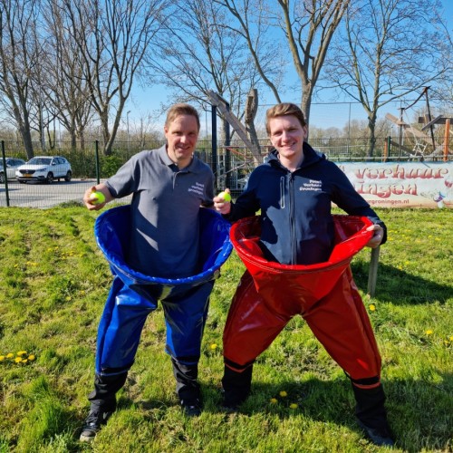 Ballenvangbroeken - set van 2 en 12 ballen