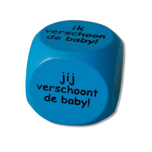 Dobbelsteen ik/jij verschoon(t) de baby