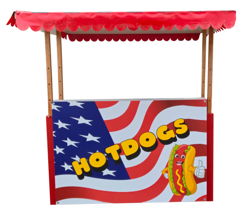 Hotdogs uitdelen